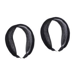 2St hair accessories for girls breites haarband presents for women Modisches Haarband Spitzen Haarband gifts for women schwarzes haarband breites Stirnband Kopfbedeckung Fräulein von Angoily