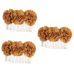 3St Haarspangen Haarklammer Haarnadel Brautblumenclip Hochzeit Haarspange Haarspange Braut Haarspange Metall Combo-Platte Fräulein von Angoily