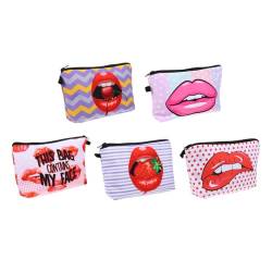 Angoily 15 STK Lippen Kosmetik Tasche Make-up-Organizer-Tasche Kulturbeutel Reißverschlusstasche Portemonnaie-schlüsselanhänger Schminktasche Für Fräulein Polyester Lagerung Makeup Tasche von Angoily