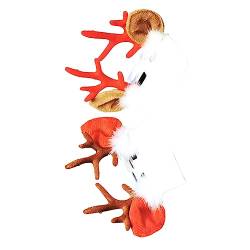 Angoily 2 Paar haarspange weihnachten weihnachtshaarspangen Haarschmuck für Kinder Urlaubsstirnband Haarklammer Haarnadel Geweih Haarspangen Koreanische Version Baby von Angoily