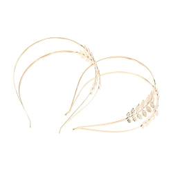 Angoily 2St Blatt Stirnband haarschmuck die trauzeugen geburtstagsparty geschengutsein creatim hair ties fittinge jewelon Hochzeitskleid Kopfbedeckung Braut Ferrolegierung von Angoily