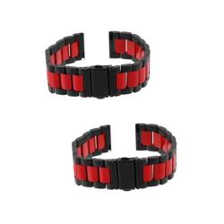 Angoily 2St - Edelstahluhr Armband Edelstahlband weihnachtsgeschenke weihnachts präsente uhrenarmbänder Uhrenzubehör Smartwatch-Band Rostfreier Stahl Gurt Lieferungen Fräulein von Angoily