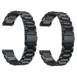 Angoily 2St intelligentes Uhrenarmband Schwarzes Armband für Watch Active Ersatzarmband für Watch Active Luxus Uhrenarmbänder funkelndes Strassarmband Armband für Uhr Rostfreier Stahl Gurt von Angoily