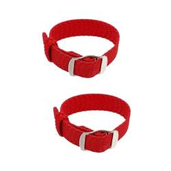 Angoily 2st Gurt Uhrenzubehör Bänder Für Männer Bequemes Armband Lederband Riemenwechsel Herrenarmbanduhren Männer Schauen Zu Staubstecker Charme Gummiband Rot Mann Fall Atmungsaktiv Nylon von Angoily