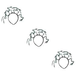 Angoily 3St Medusa-Cosplay Schlangen Stirnbänder Medusa-Stirnband für Damen Haargummis Haarband Feiertags-Medusa-Schlangen-Stirnband Kopfschmuck für Halloween-Schlangen bilden von Angoily