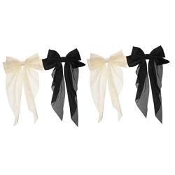 Angoily 4 Stück Haarspange Mit Großer Schleife Haarbänder Für Mädchen Haarschleifen Frühlingshaarspangen Haargummis Für Mädchen Tiara Fräulein Zhao Liying Metall Krawatte von Angoily