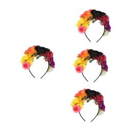 Angoily 4 Stück Halloween-stirnband Polyester Fräulein Haarschmuck Rose von Angoily