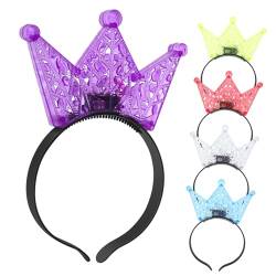 Angoily 40 Stk leuchtendes Stirnband Prop-Geld 20- -Scheine Tiara haarschmuck Geburtstagskronen für Kinder LED-Stirnband Halloween Kopfbedeckung Requisiten von Angoily