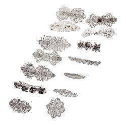 Angoily 42 Stk Vintage Haarnadel Französische Haarspangen Vintage-federklammern Haarklammer Französischer Clip Altes Haar Federclips Dekor Tiara Damen Frosch Metall Einstellen von Angoily