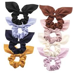 Angoily 8st Haargummi Mit Hasenohren Elastisch Gelbes Stirnband Bandana Stirnband Scrunchies Haarseile Haargummis Für Frauen Bowknot-haargummis Haargummiring Dafa-kreis Mädchen Stoff von Angoily