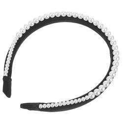 Angoily Braut Stirnband Perlenstirnband floraler Kopfschmuck Diamant-Haarband Haarbänder aus Kunstperlen Perlenkopfschmuck Hochzeit schmücken Liner Haarschmuck Damen Kopfbedeckung von Angoily