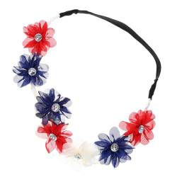 Angoily Haarband Zum Unabhängigkeit Stag Kopf Kränze Hochzeitstiara Aus Kristall Kopfschmuck Für Die Braut Frauen Stirnbänder Haarreifen Strand Stoff Blumen Tag Der Unabhängigkeit von Angoily