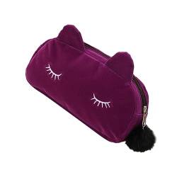 Angoily Makeup Tasche Schminktasche Beutel Damen Violett Tragetasche Geldbörse von Angoily