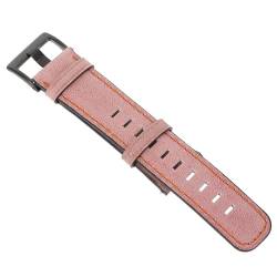 Angoily Mm Uhrenarmband Lederriemen Tischband Männer Und Frauen Rosa Uhr Haut Armband Schwarzes Lederband von Angoily