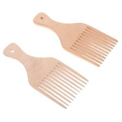 Angoily Ölkamm aus Lotusholz Frisierkamm Pick-Kamm für Männer Holz afro pick wide tooth comb holzkamm Haarspangen Haarnadel Haarstyling-Picks langer Zahnkamm Locken Werkzeug Zubehör Mann von Angoily