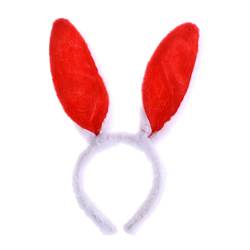 Angoily Plüschohren-haarbänder Ostern Stirnband Kopfbedeckung Für Ostertiere Süßes Stirnband Tablettdekor Make-up-stirnbänder Cosplay-stirnband Geschenk Hase Rot Fräulein von Angoily