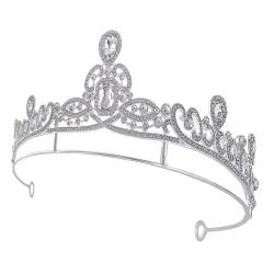 Angoily Tiara Geburtstagskrone Für Frauen Diademe Für Frauen Bachelorette-krone Festzugskrone Cosplay-zubehör Feenkronen Für Frauen Braut Hochzeitskleid Zink Strasssteine von Angoily