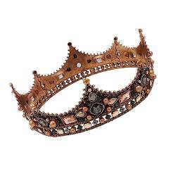 Angoily barocke Krone Halloweenkostüm Braut Tiara aus Kristall gotisch haarschmuck graceling die Krone Kristallkrone frauen kopfschmuck Strass-Krone Hochzeitskleid Kopfbedeckung schmücken von Angoily