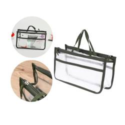 Makeup Tasche Make-up-Etui schminktasche Kosmetiktasche Make-up-Taschen Kosmetik-Organizer PVC-Kosmetikkoffer Doppelter Reißverschluss Make-up-Box Aufbewahrungstasche Fräulein von Angoily