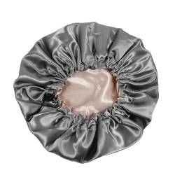 Verstellbare Double-Layer-Schlafmütze protect schutzzelt haar pflege tatsächl dimensions the female schlafhaube doppelter Zweck Haarkappe Duschhaube Nachtmütze Damen Satin Violett von Angoily