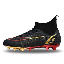 Angugu Fußballschuhe Herren Fußballstiefel High Top Spike Football Cleats Fussballschuhe Kinder Professionelle Outdoor Schnürsenkel Junge Trainingsschuhe Samba Sportschuhe von Angugu