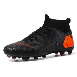 Angugu Fußballschuhe Herren Professionelle Fußballschuhe High Top Spike Cleats Kinder Jungen Professionelle Trainingsschuhe Outdoor Sport Fußball Stiefel von Angugu