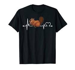 Biber Herzschlag Hemd Tier für Kind/Frauen/Männer Geschenk T-Shirt von Animal Loves Gift