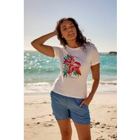 Hibiscus Carina Bio-T-Shirt für Damen - Weiss von Animal