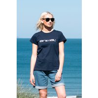 Marina Bio-Baumwoll Damen Logo T-Shirt - Marineblau von Animal