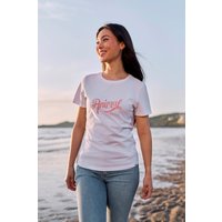 Marina Bio-Baumwoll Damen T-Shirt mit Logo - Weiss von Animal