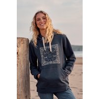 Maya Graphic Bio-Baumwoll Damen Kapuzenpullover - Marineblau von Animal