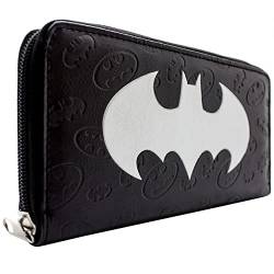 Dark Knight Caped Crusader Geprägtes Bat Emblem Geldbörse/Geldbeutel/Portemonnaie mit Münzfach & Kartenhalter, Schwarz von Animation