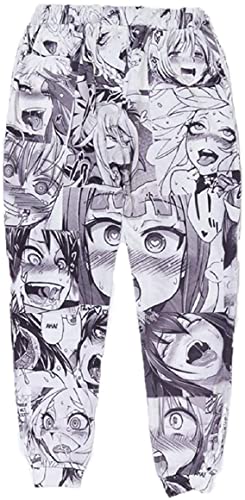 Anime Clothing Herren 3D Lustige Joggers Hosen Pants Männer Cartoon Harajuku Otaku Trousers O-Face Jogginghose 4XL von Anime Clothing