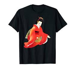 Japanisches Kawaii Geisha-Mädchen in Kimono-Japan-Kunst T-Shirt von Anime Mom Anime Fan Motto Geschenk japanische