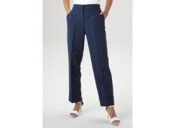 Anzughose ANISTON SELECTED Gr. 38, N-Gr, blau (dunkelblau) Damen Hosen Stoffhosen von Aniston
