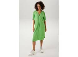 Blusenkleid ANISTON CASUAL Gr. 42, N-Gr, grün (apfelgrün) Damen Kleider Knielange Bestseller von Aniston