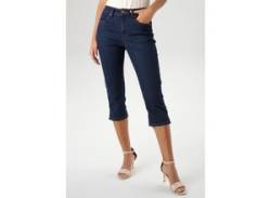 Caprijeans ANISTON SELECTED Gr. 36, N-Gr, blau (dark blue) Damen Jeans Röhrenjeans mit normaler Leibhöhe und Seitenschlitzen - NEUE KOLLEKTION von Aniston