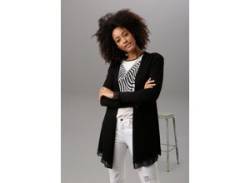 Cardigan ANISTON SELECTED Gr. 34, schwarz Damen Strickjacken Cardigans von Aniston