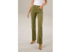 Cordhose ANISTON CASUAL Gr. 36, N-Gr, grün (moosgrün) Damen Hosen 5-Pocket-Hose Cordhosen von Aniston