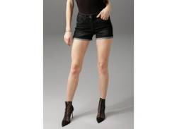 Jeansshorts ANISTON CASUAL Gr. 38, N-Gr, schwarz (black) Damen Jeans Jeansshorts Strandshorts 5-Pocket-Jeans Kurze Hosen von Aniston