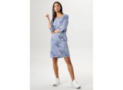 Jerseykleid ANISTON SELECTED Gr. 46, N-Gr, blau (rauchblau, royalblau, dunkelblau) Damen Kleider Freizeitkleider von Aniston