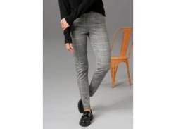 Leggings ANISTON CASUAL Gr. 34, N-Gr, grau (schwarz, weiß, gelb) Damen Hosen Leggings von Aniston