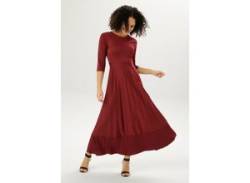 Maxikleid ANISTON CASUAL Gr. 44, N-Gr, rot (bordeau) Damen Kleider Lange Bestseller von Aniston