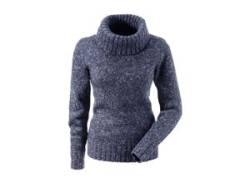 Rollkragenpullover ANISTON CASUAL Gr. 34, blau (blau, meliert) Damen Pullover Grobstrickpullover von Aniston