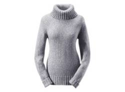 Rollkragenpullover ANISTON CASUAL Gr. 46, grau (grau, meliert) Damen Pullover Grobstrickpullover von Aniston