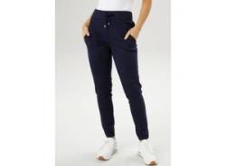 Schlupfhose ANISTON SELECTED Gr. 36, N-Gr, blau (marine) Damen Hosen Jogger-Pants Joggpants Track Pants mit großen, aufgesetzten Taschen von Aniston