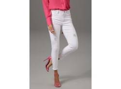 Skinny-fit-Jeans ANISTON CASUAL Gr. 46, N-Gr, weiß Damen Jeans Röhrenjeans Bestseller von Aniston