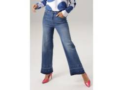 Straight-Jeans ANISTON CASUAL Gr. 36, N-Gr, blau (dark blue used) Damen Jeans Bestseller von Aniston