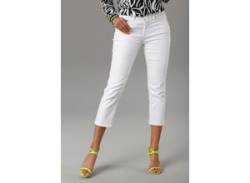Straight-Jeans ANISTON SELECTED Gr. 36, N-Gr, weiß Damen Jeans Röhrenjeans von Aniston
