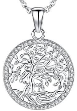Lebensbaum Halskette für Frauen, Baum des Lebens Kette Anhänger Silber 925 Damen, Lebensbaum Schmuck Geschenke für Frauen Mädchen Mama Frau Freundin von Aniu